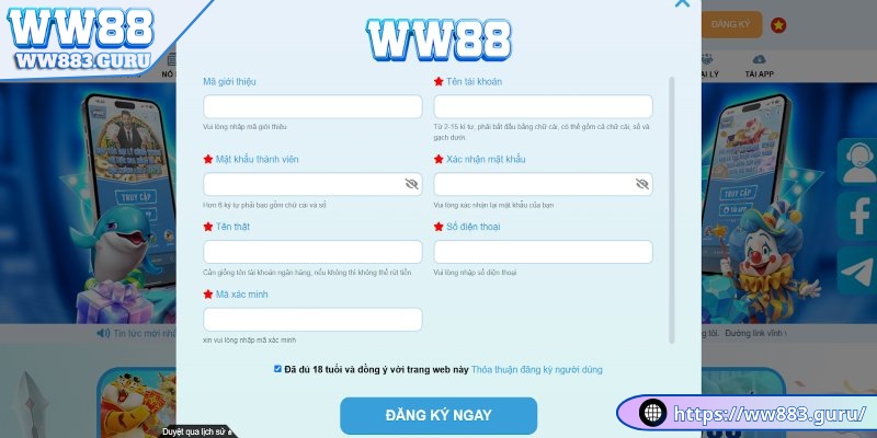 Đăng Ký WW88 10 dang-ky-ww88-cac-thao-tac